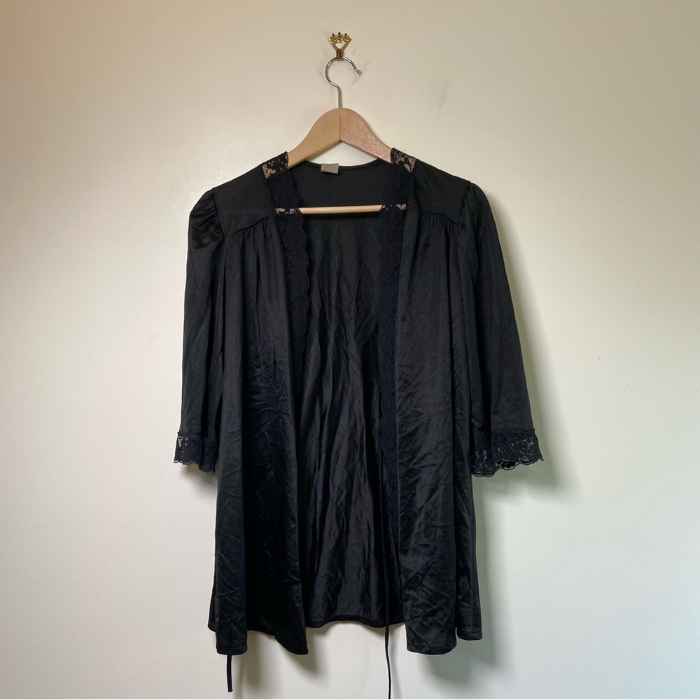 Vintage Petra Fashions Black Robe Medium